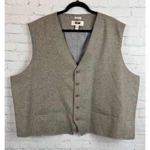 JOSEPH ABBAUD beige (gray undertone) mens career classic fit vest 6X NWOT